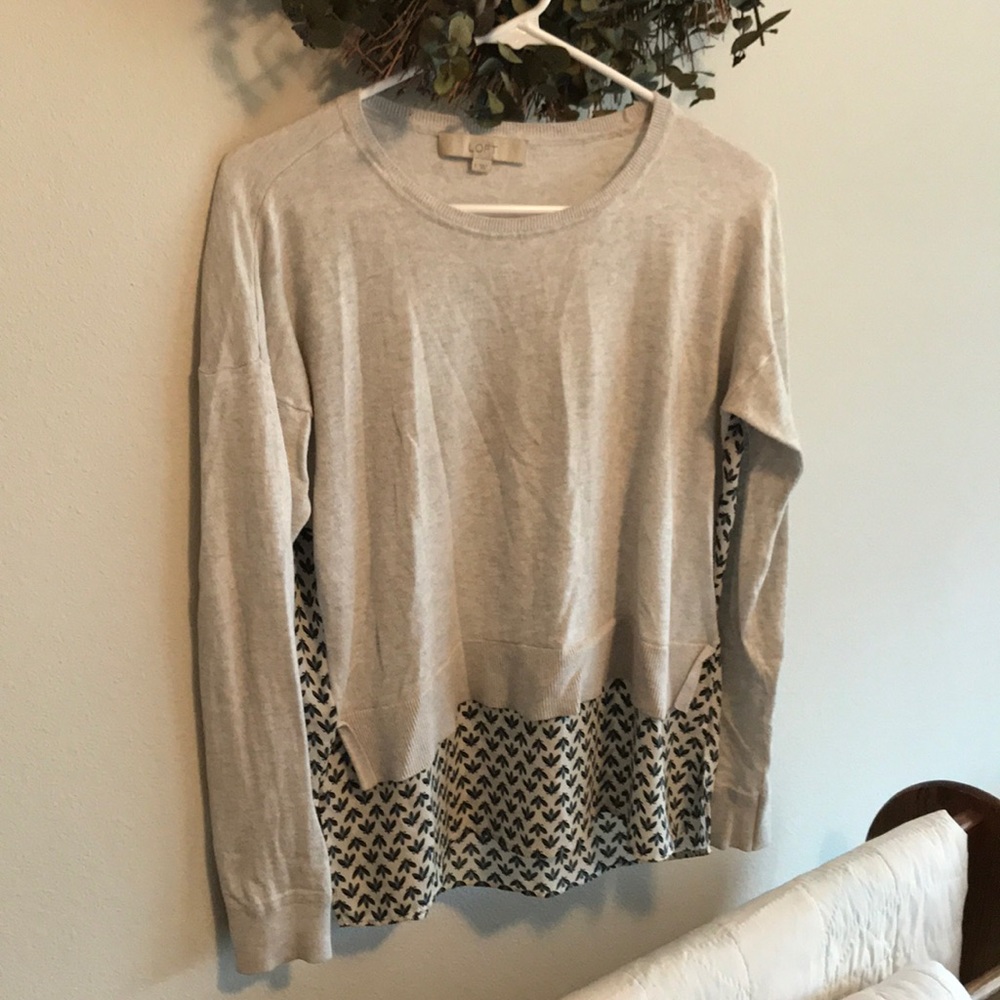 Loft Mixed Media Sweater